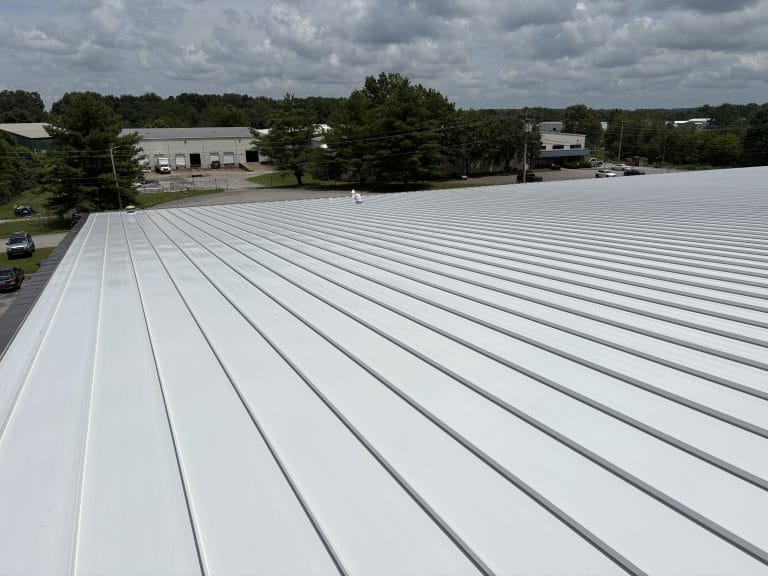 Commercial-grade standing seam roofing installed by Nate-O Roofing